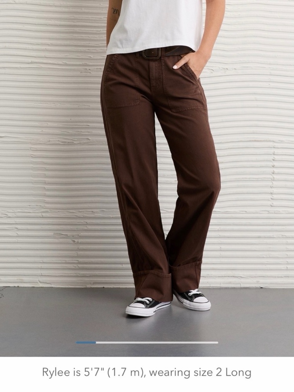 American Eagle Outfitters Chocolate Brown Straight-Leg Pants